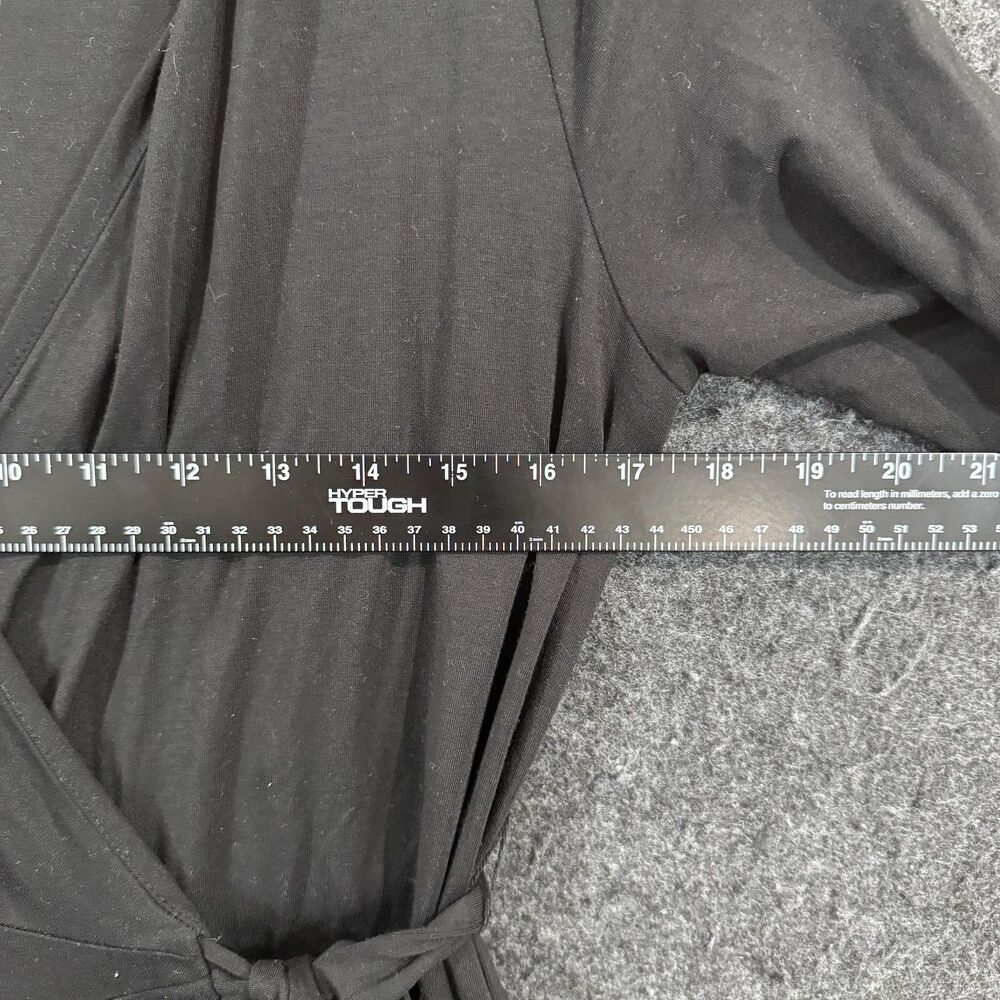 Quince Dress Women's Medium Black Tencel Wrap Tie Waist Jersey Knee Length - Picture 5 of 9